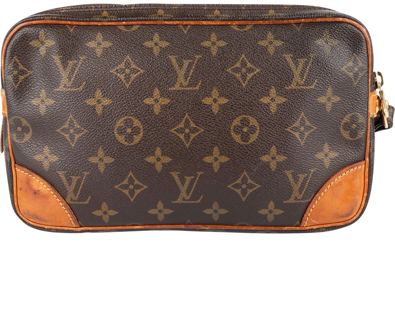 Louis Vuitton Louis Vuitton Canvas Monogram Marly Dragonne Clutch Bruin