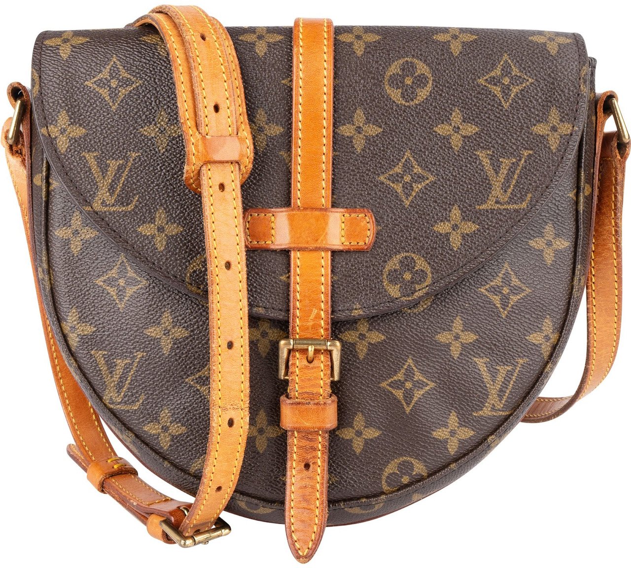 Louis Vuitton Louis Vuitton Monogram Canvas Chantilly GM Crossbody Bag Bruin