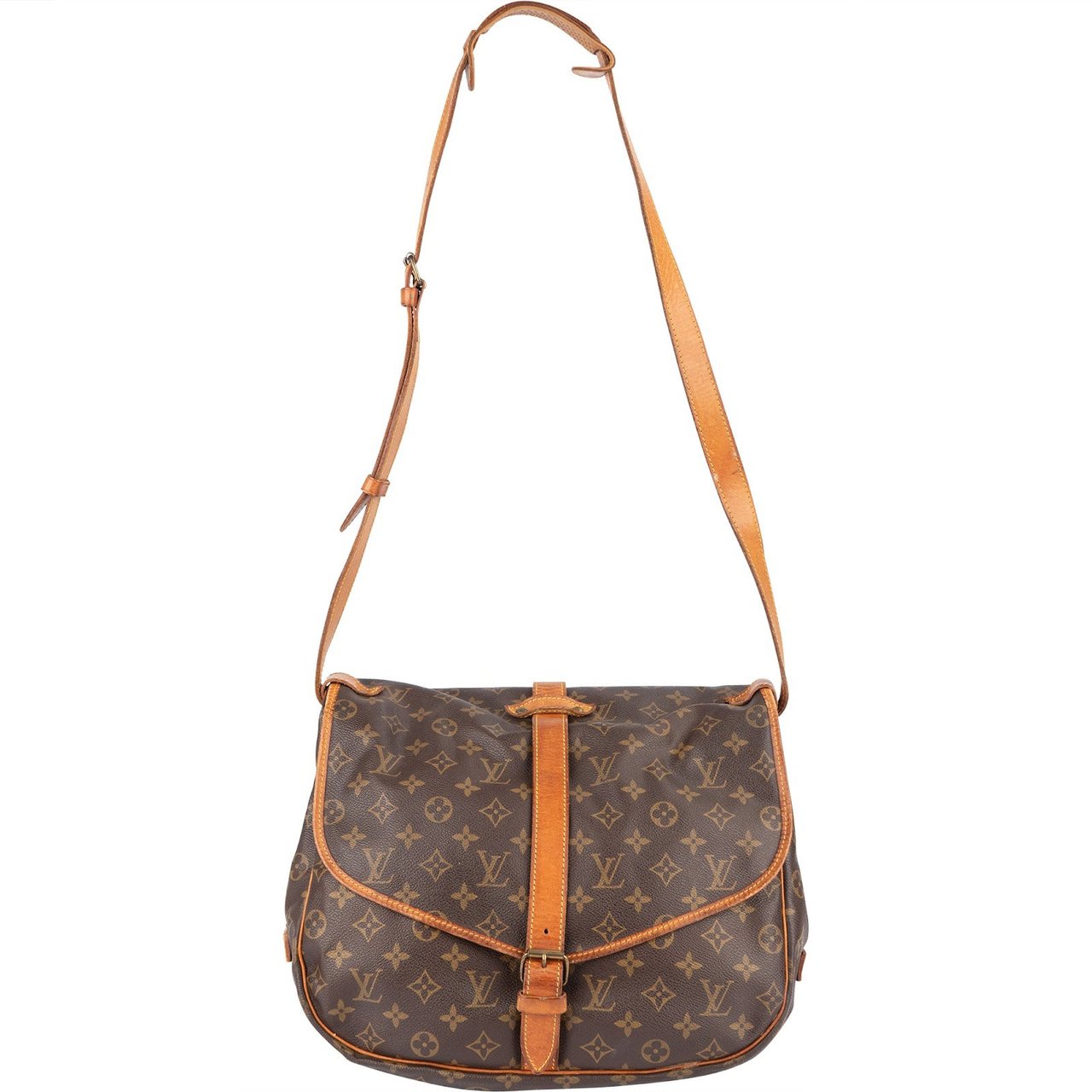 Louis Vuitton Louis Vuitton Monogram Canvas Saumur 35 Crossbody Bag Bruin