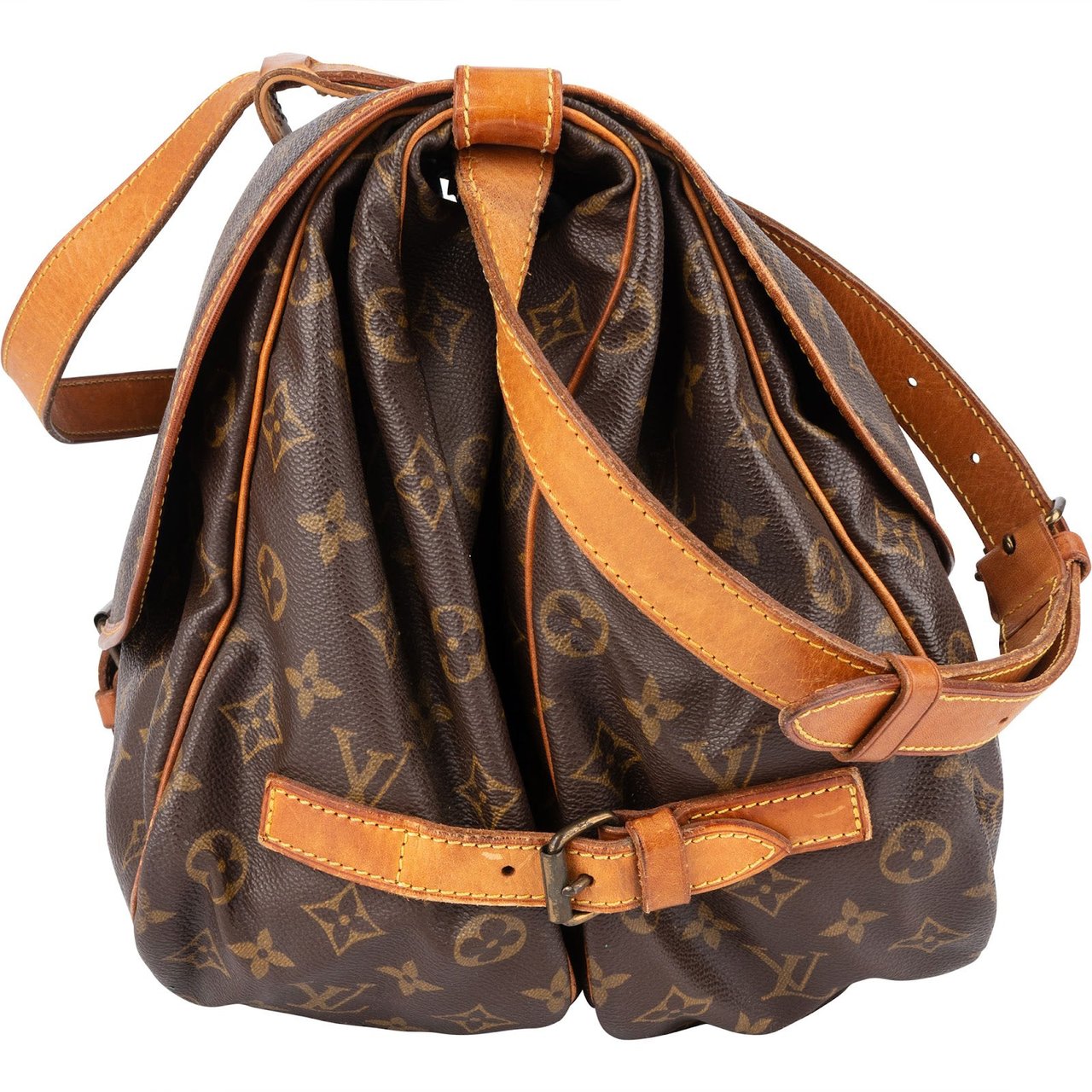 Louis Vuitton Louis Vuitton Monogram Canvas Saumur 35 Crossbody Bag Bruin