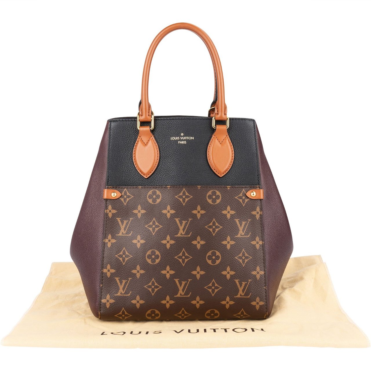 Louis Vuitton Louis Vuitton Monogram Tricolor Fold Tote MM Handbag Bruin