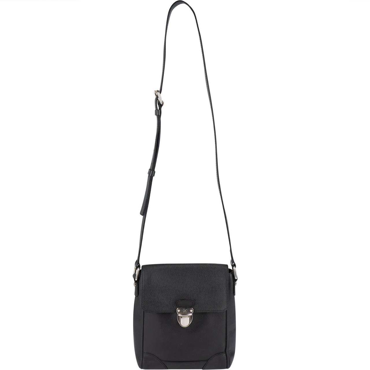 Louis Vuitton Louis Vuitton Noir Taiga Leather Luka Crossbody Bag Zwart