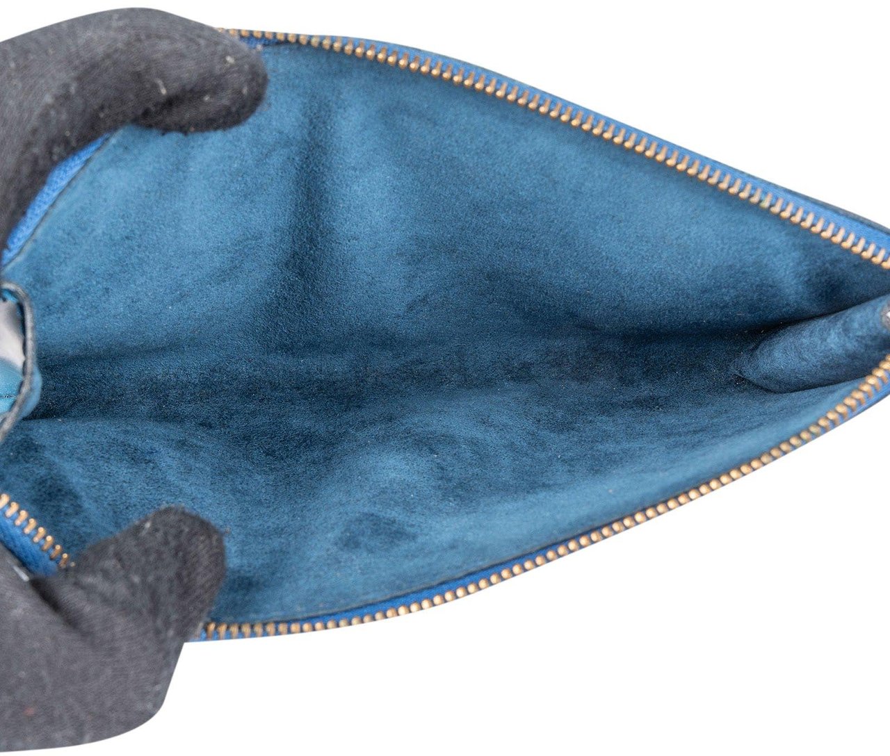 Louis Vuitton Louis Vuitton Blue Epi Leather Pochette Accessoires Handbag Blauw