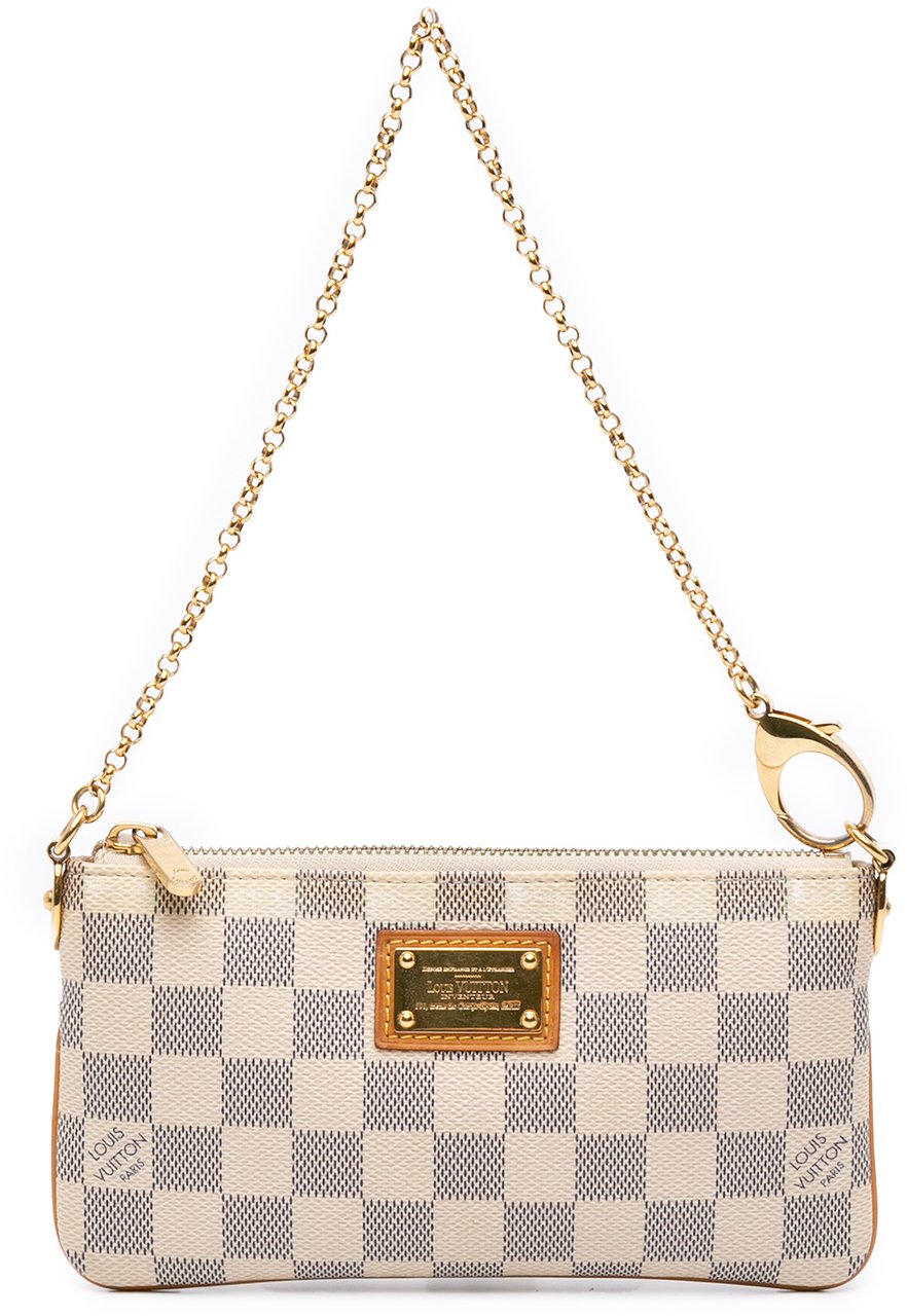 Louis Vuitton Damier Azur Pochette Milla MM Wit