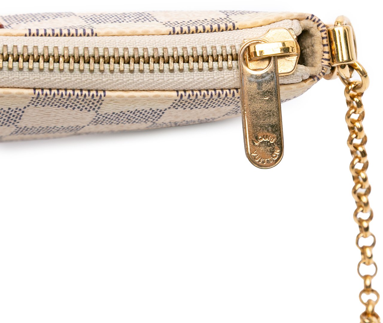Louis Vuitton Damier Azur Pochette Milla MM Wit