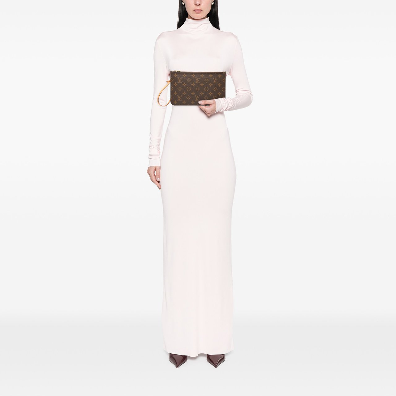 Louis Vuitton Monogram Neverfull Pouch Bruin