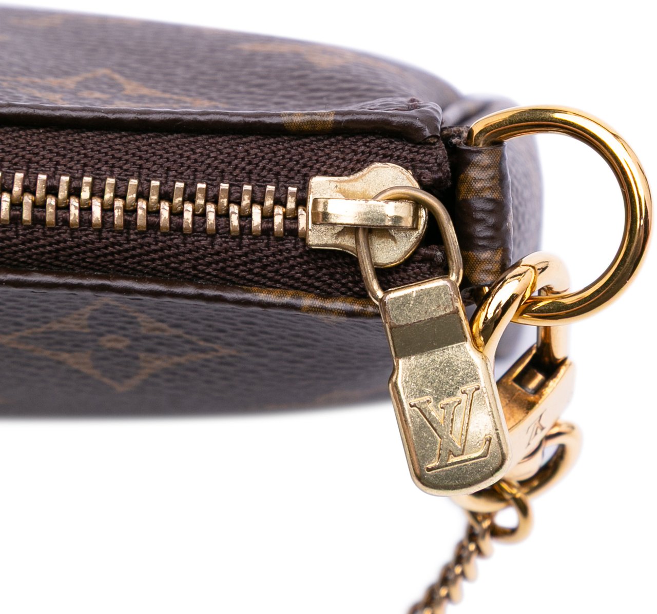 Louis Vuitton Monogram Mini Pochette Accessoires Bruin