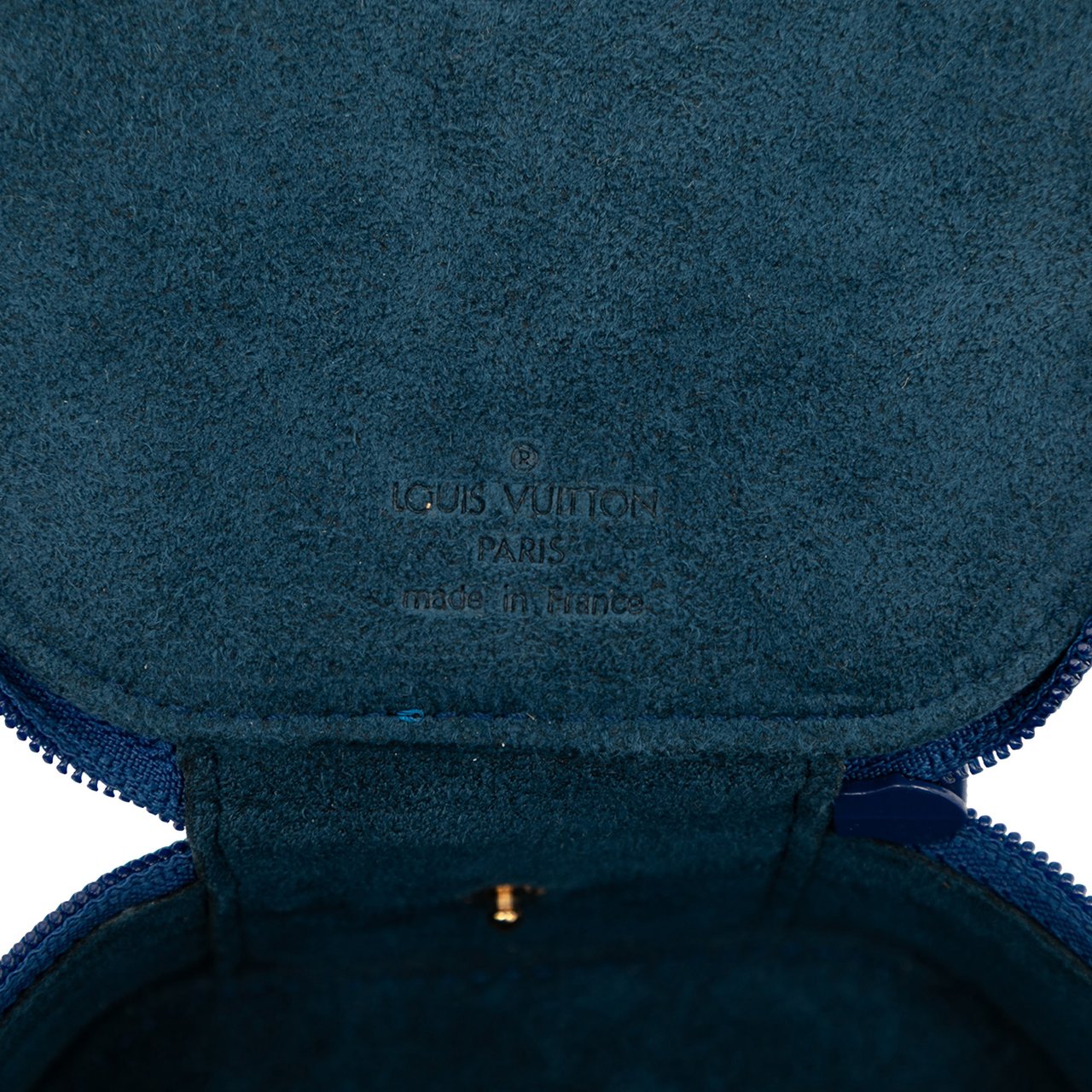Louis Vuitton Epi Ecrin Bijoux Travel Jewelry Case Blauw