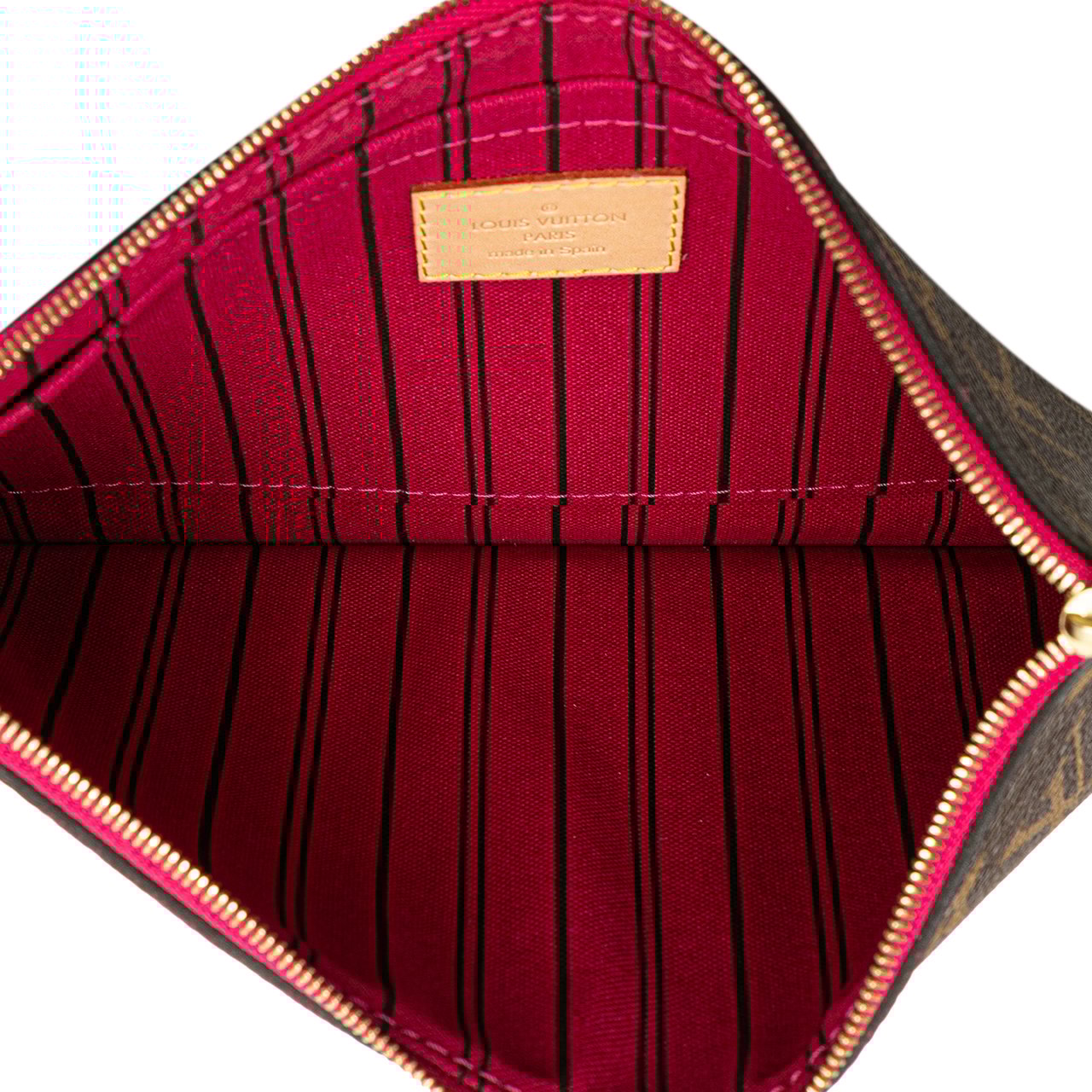Louis Vuitton Monogram Neverfull Pouch Bruin