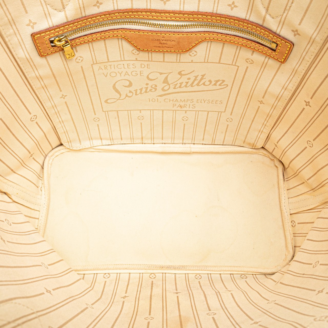 Louis Vuitton Damier Azur Neverfull MM Wit