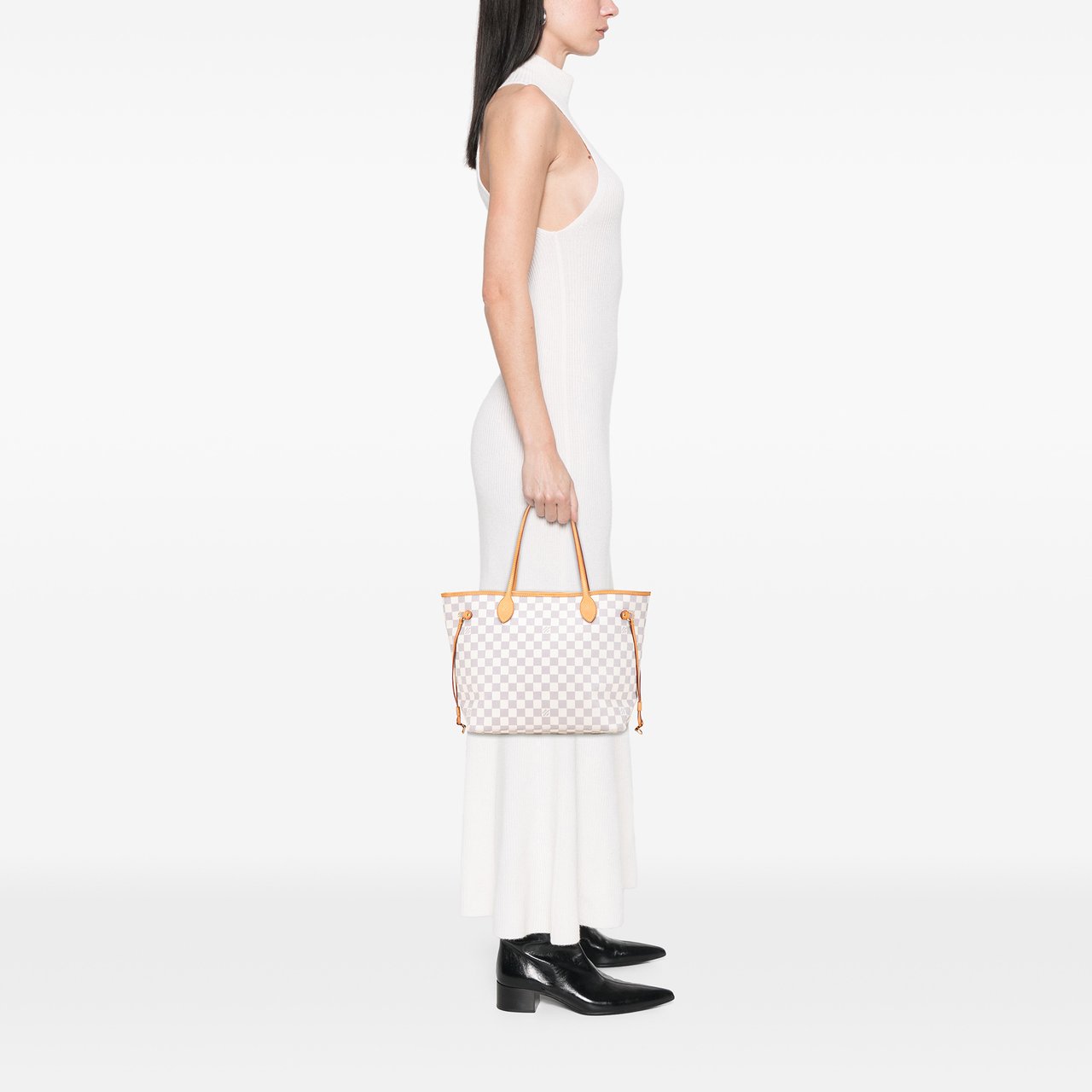 Louis Vuitton Damier Azur Neverfull MM Wit