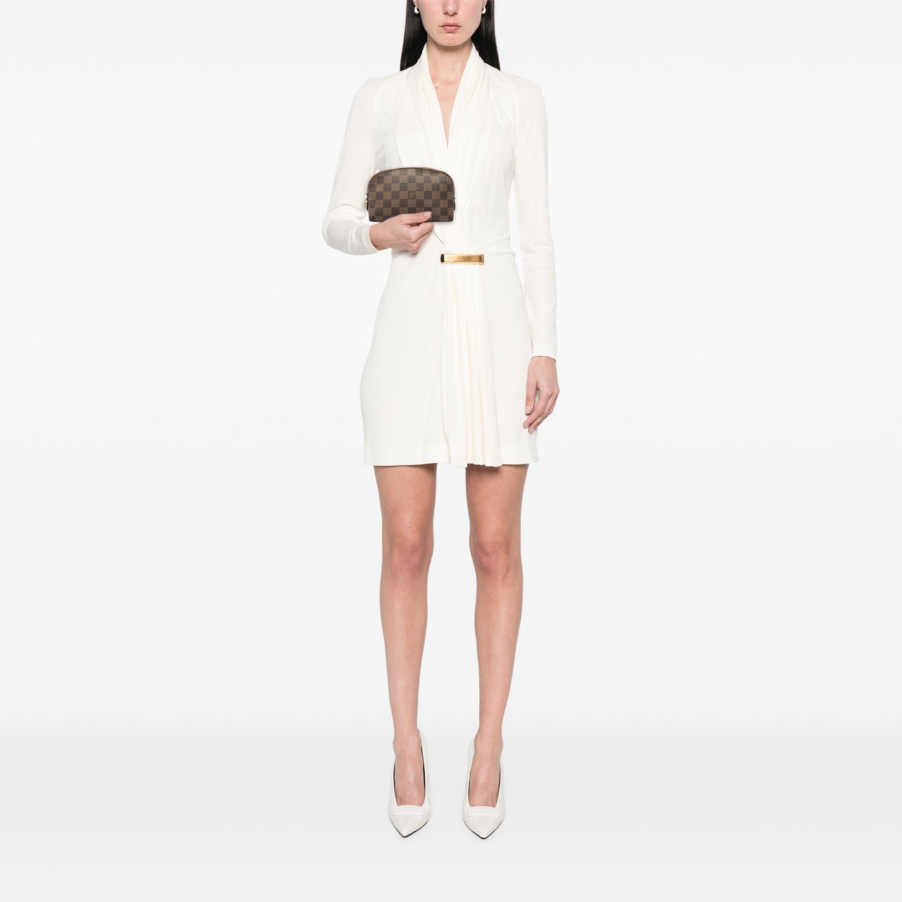 Louis Vuitton Damier Ebene Cosmetic Pouch PM Bruin