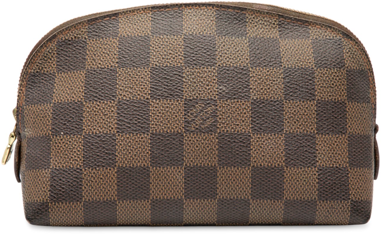 Louis Vuitton Damier Ebene Cosmetic Pouch PM Bruin