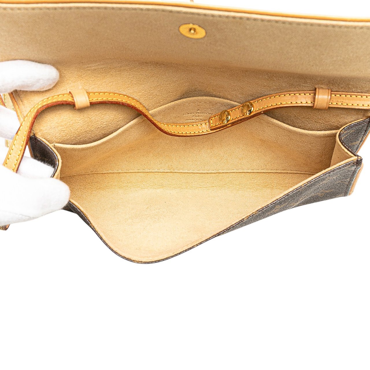 Louis Vuitton Monogram Pochette Twin GM Bruin