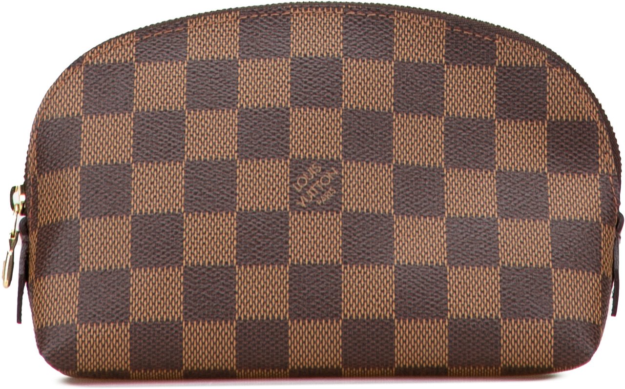 Louis Vuitton Damier Ebene Cosmetic Pouch PM Bruin