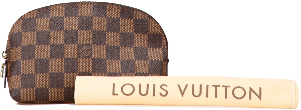 Louis Vuitton Damier Ebene Cosmetic Pouch PM Bruin