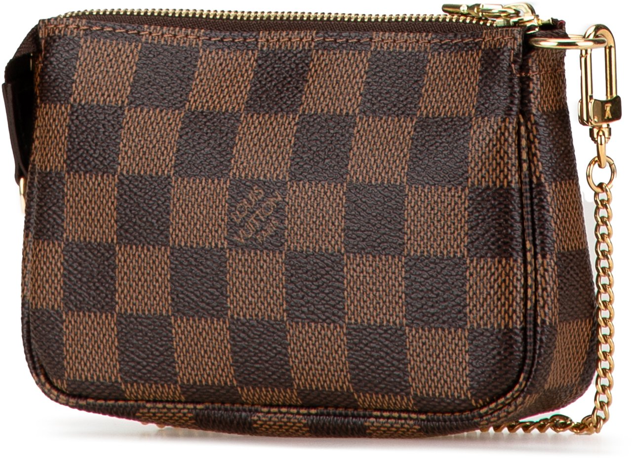 Louis Vuitton Damier Ebene Trunks and Bags Mini Pochette Accessoires Bruin