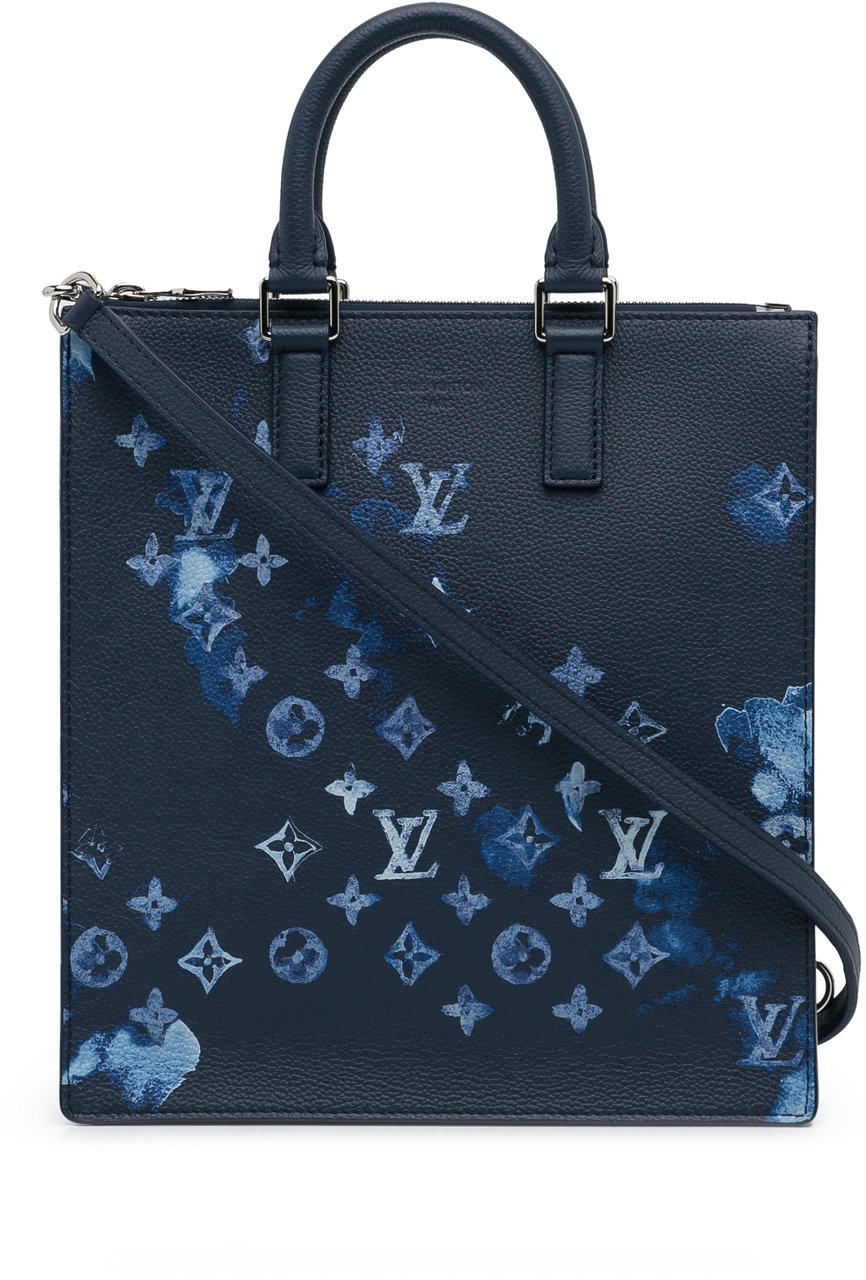 Louis Vuitton Monogram Ink Watercolor Sac Plat Zippe Blauw