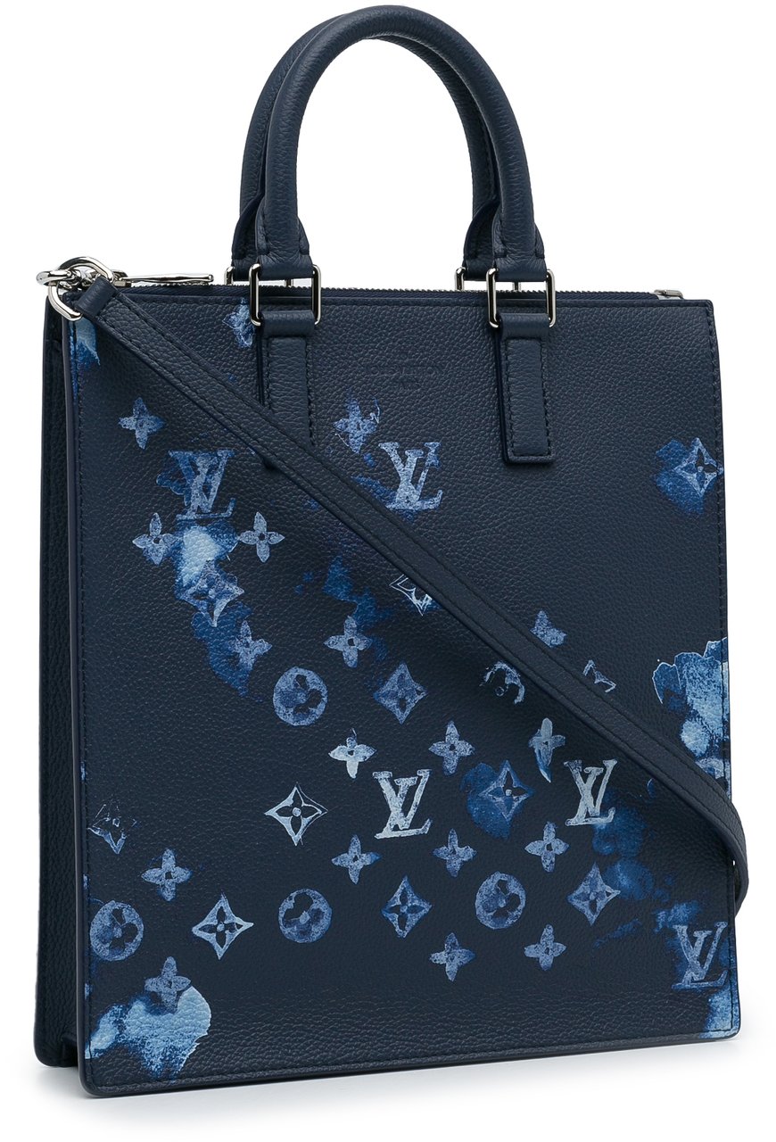 Louis Vuitton Monogram Ink Watercolor Sac Plat Zippe Blauw