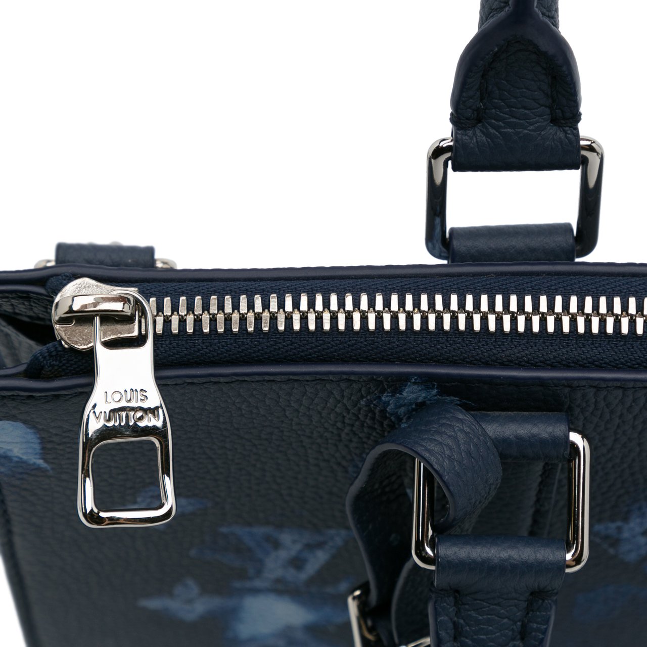 Louis Vuitton Monogram Ink Watercolor Sac Plat Zippe Blauw