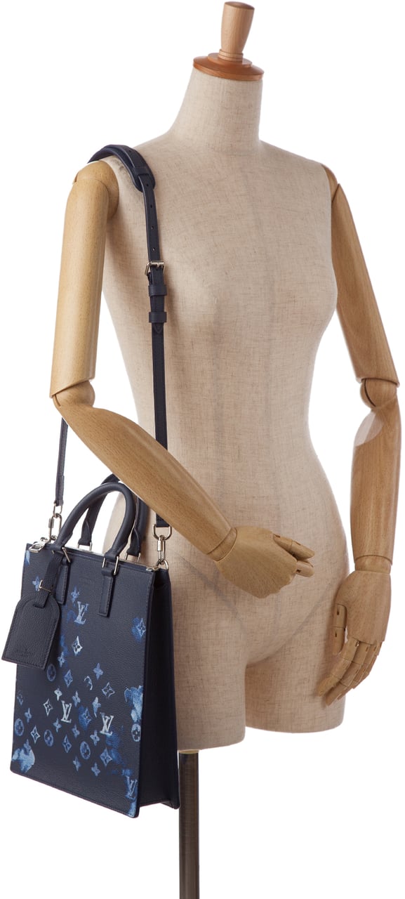 Louis Vuitton Monogram Ink Watercolor Sac Plat Zippe Blauw