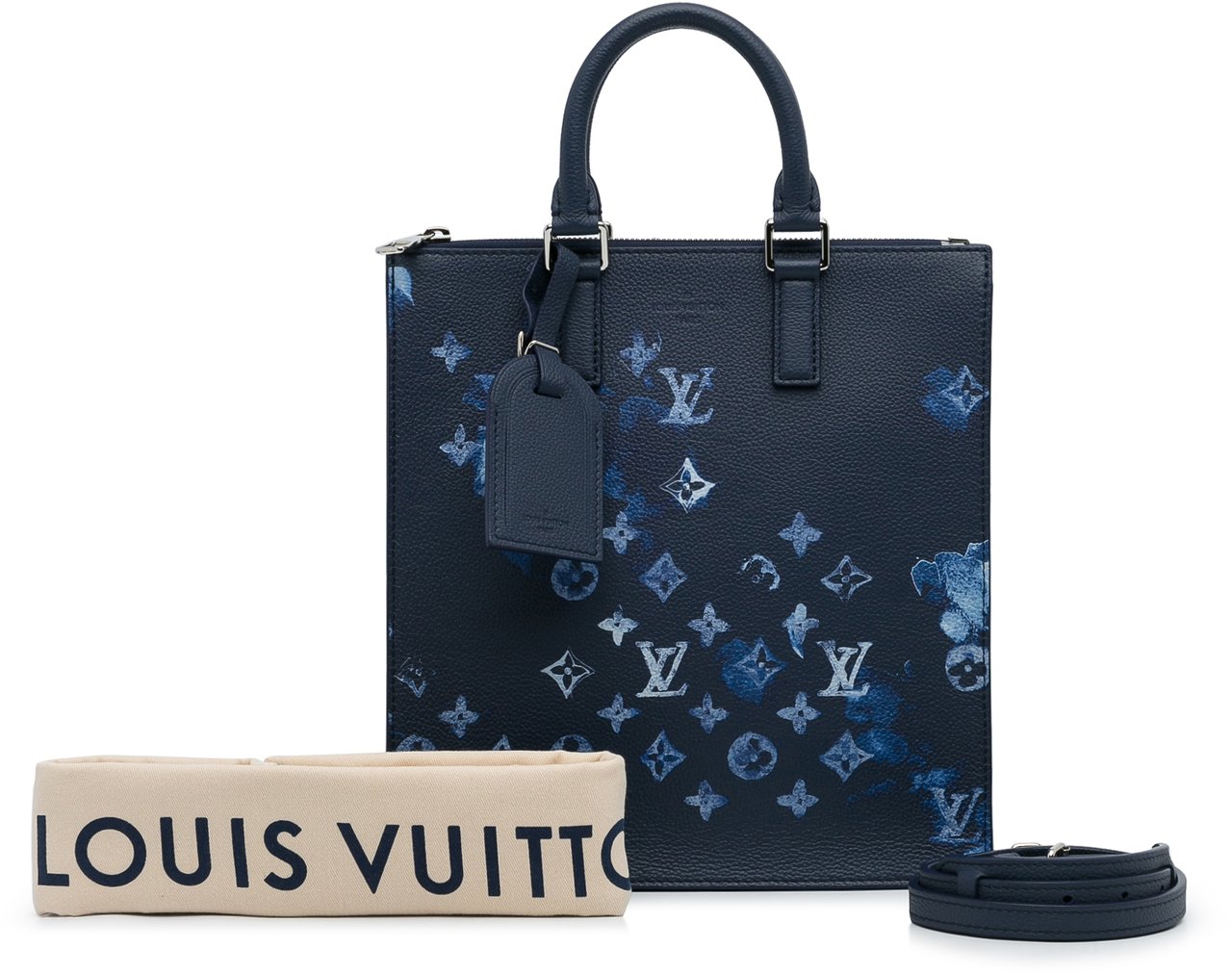 Louis Vuitton Monogram Ink Watercolor Sac Plat Zippe Blauw