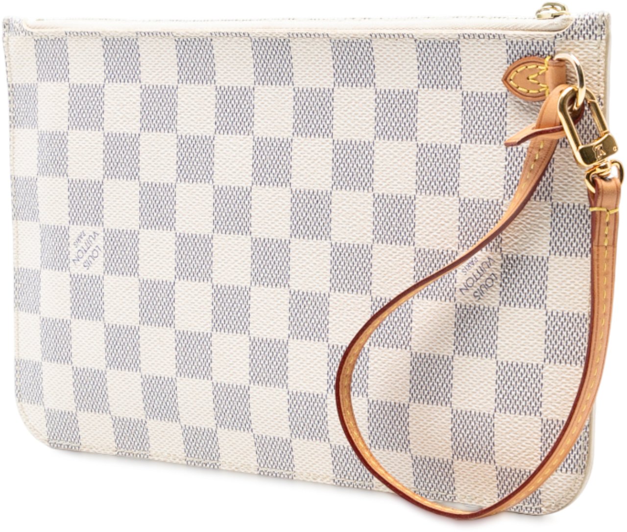 Louis Vuitton Damier Azur Neverfull MM Pouch Wit