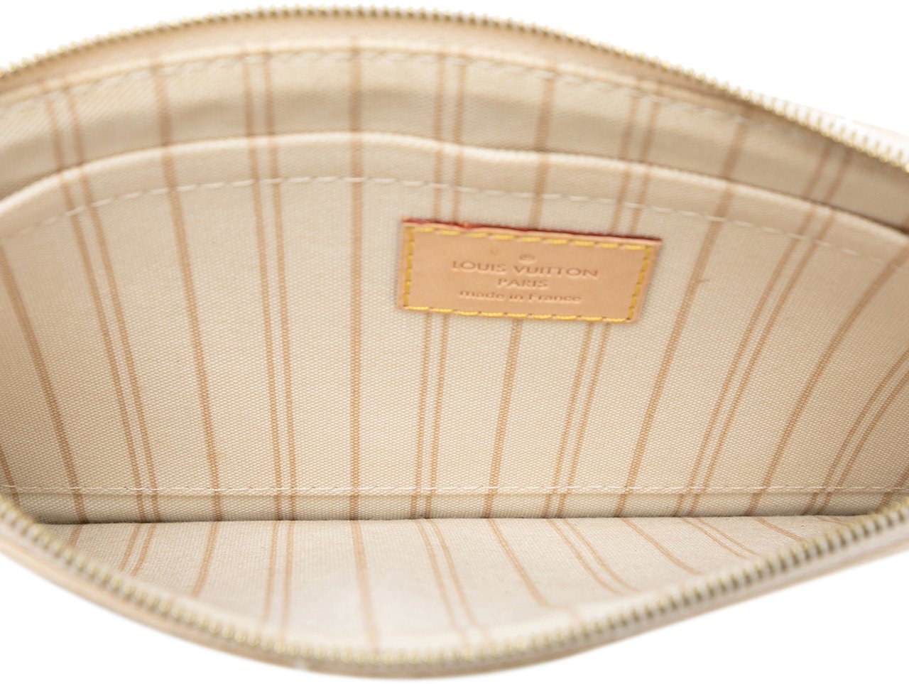 Louis Vuitton Damier Azur Neverfull MM Pouch Wit