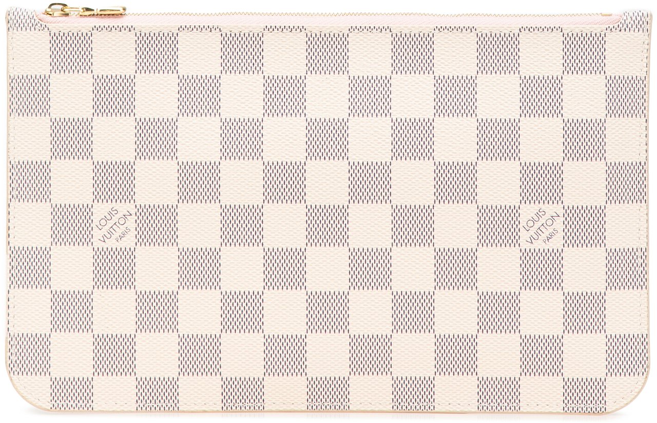 Louis Vuitton Damier Azur Neverfull Pouch MM Wit