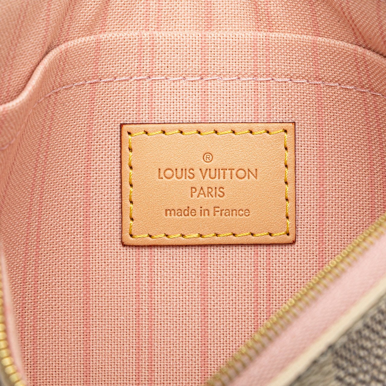 Louis Vuitton Damier Azur Neverfull Pouch MM Wit