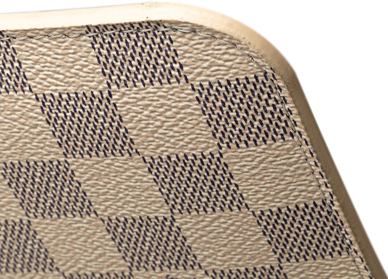 Louis Vuitton Damier Azur Neverfull Pouch MM Wit