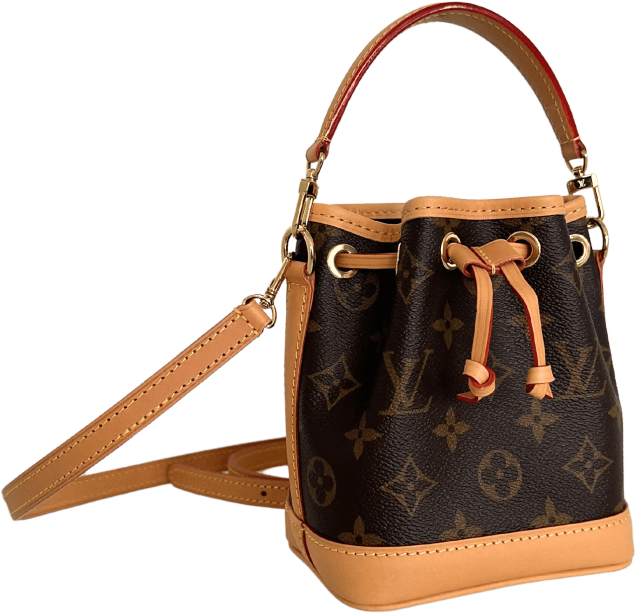 Louis Vuitton Louis Vuitton Nano Noé Monogram Canvas 2024 M81266 Fullset / mint condition Bruin