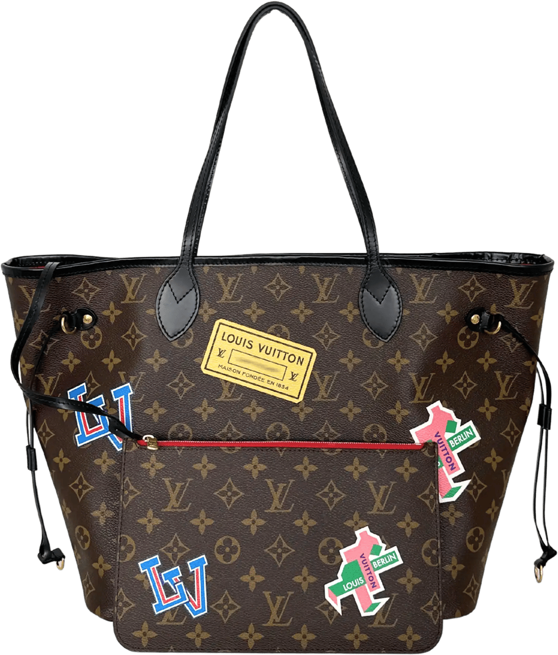 Louis Vuitton Louis Vuitton Neverfull MM My LV World Tour Monogram Canvas Berlin Fullset / very good Bruin