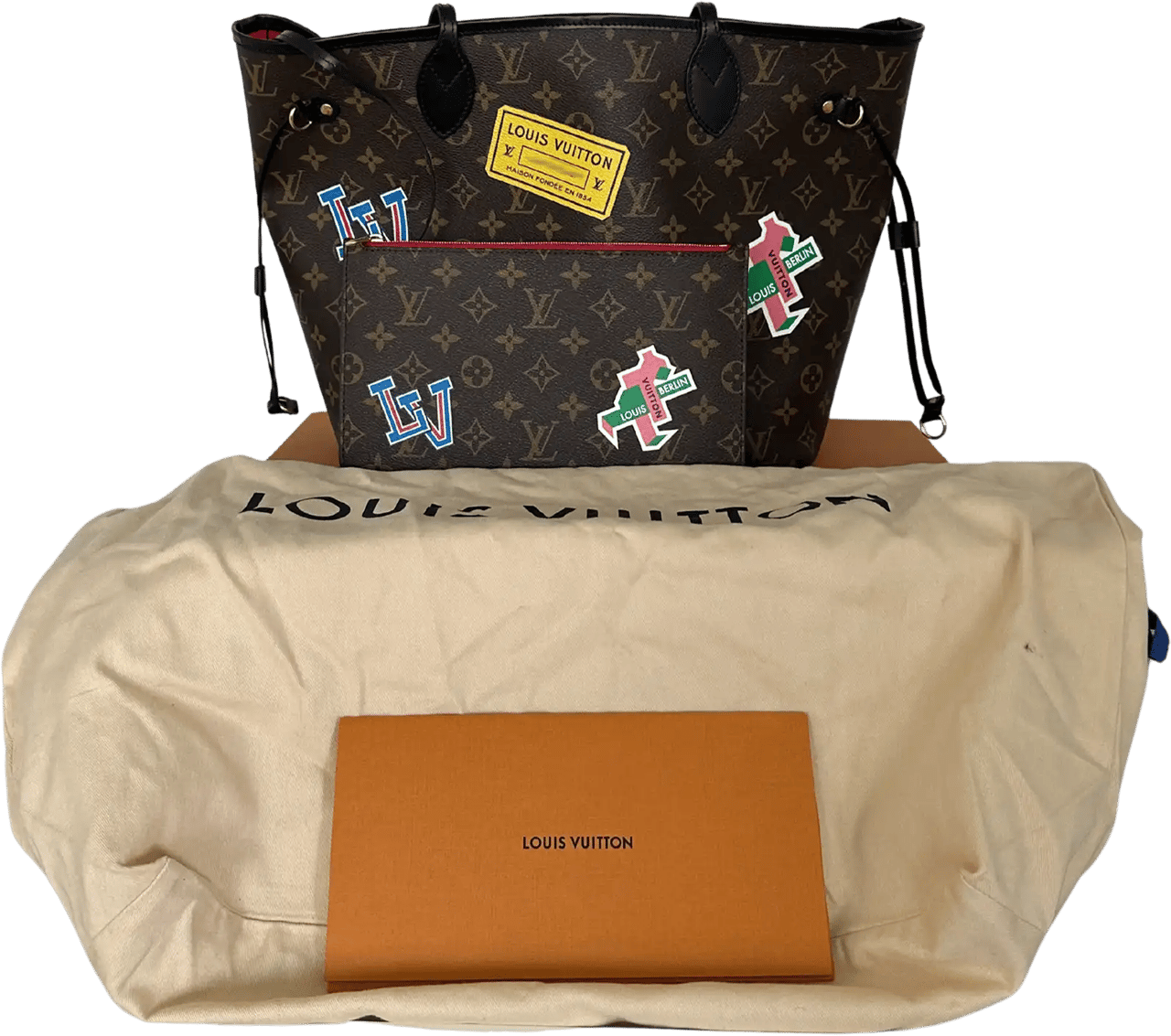 Louis Vuitton Louis Vuitton Neverfull MM My LV World Tour Monogram Canvas Berlin Fullset / very good Bruin
