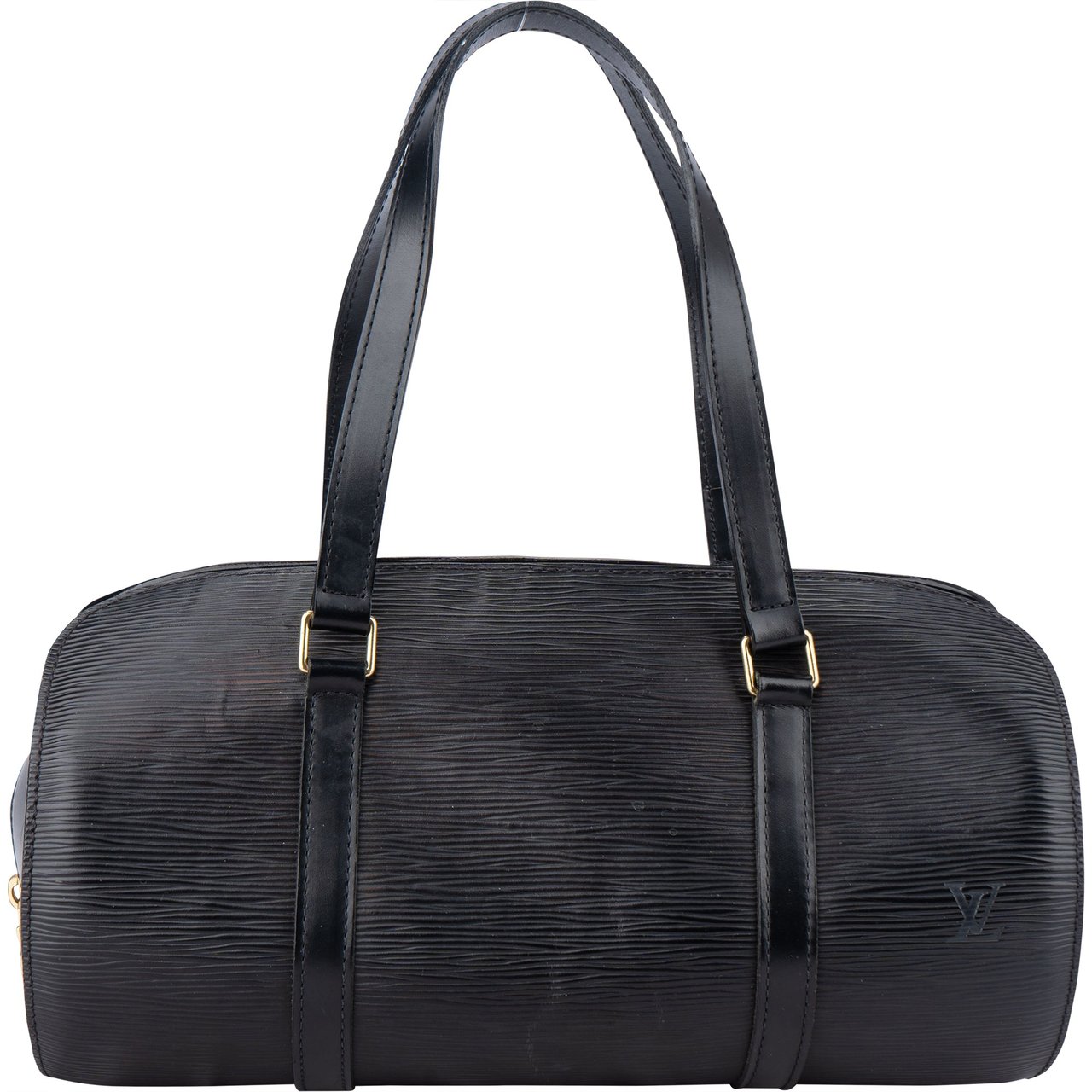 Louis Vuitton Louis Vuitton Noir Epi Leather Soufflot Handbag Divers