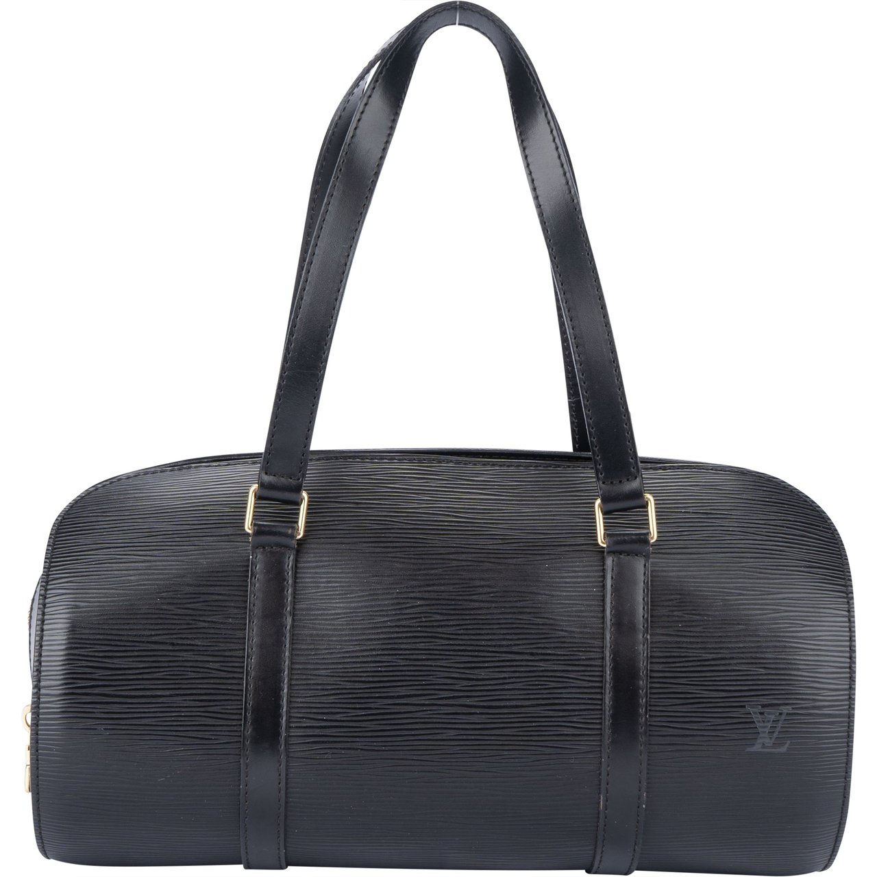 Louis Vuitton Louis Vuitton Noir Epi Leather Soufflot Handbag Divers