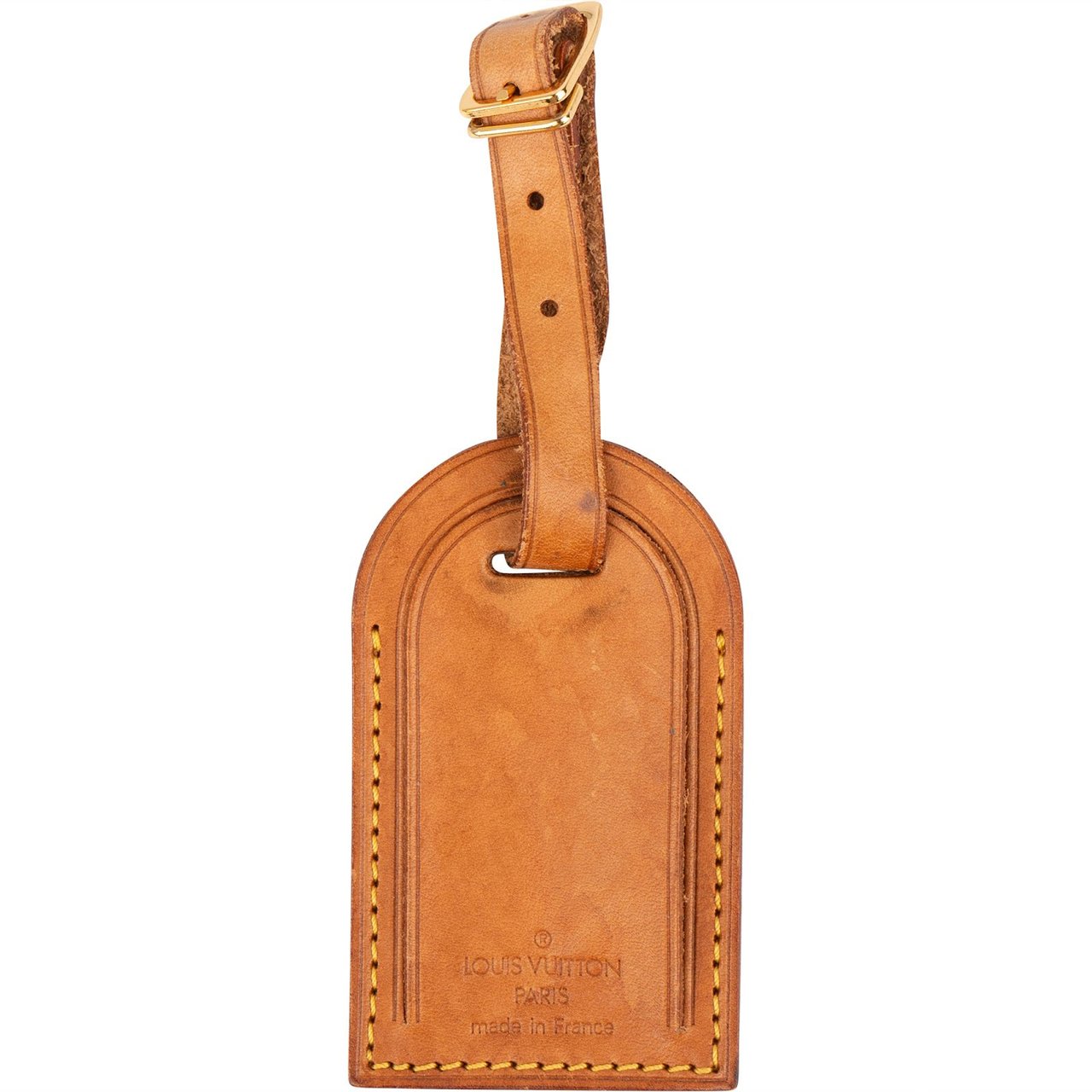 Louis Vuitton Vachetta Leather Luggage Tag Bruin