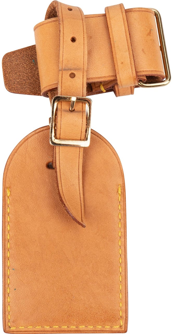 Louis Vuitton Vachetta Leather Luggage Tag Set Neutraal