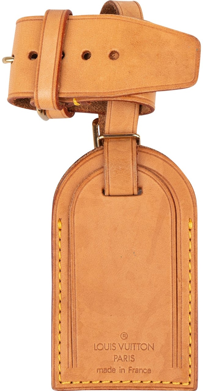 Louis Vuitton Vachetta Leather Luggage Tag Set Neutraal