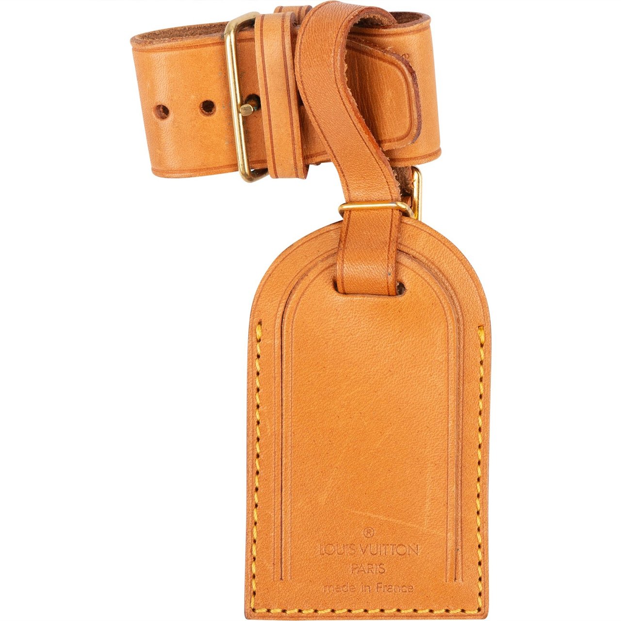 Louis Vuitton Louis Vuitton Vachetta Leather Luggage Tag Set Bruin