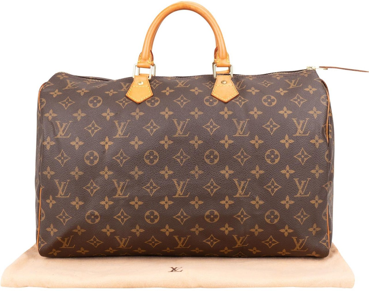 Louis Vuitton Louis Vuitton Monogram Canvas Speedy 40 Handbag Bruin