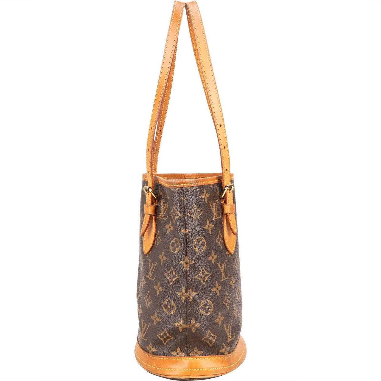 Louis Vuitton Louis Vuitton Monogram Canvas Petit Bucket PM Shoulder Bag Bruin