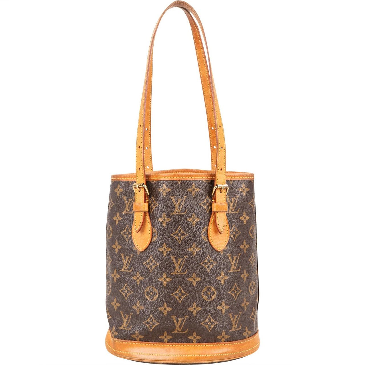 Louis Vuitton Louis Vuitton Monogram Canvas Petit Bucket PM Shoulder Bag Bruin