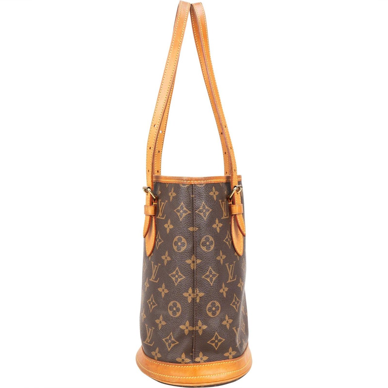 Louis Vuitton Louis Vuitton Monogram Canvas Petit Bucket PM Shoulder Bag Bruin