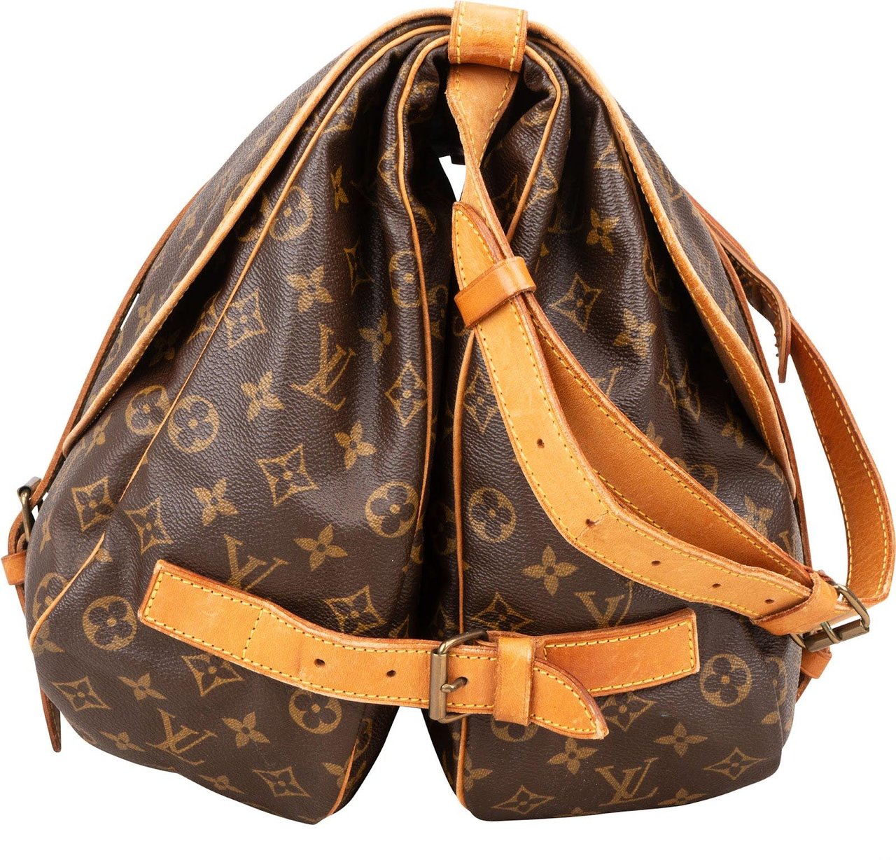Louis Vuitton Louis Vuitton Monogram Canvas Saumur 40 Crossbody Bag Bruin