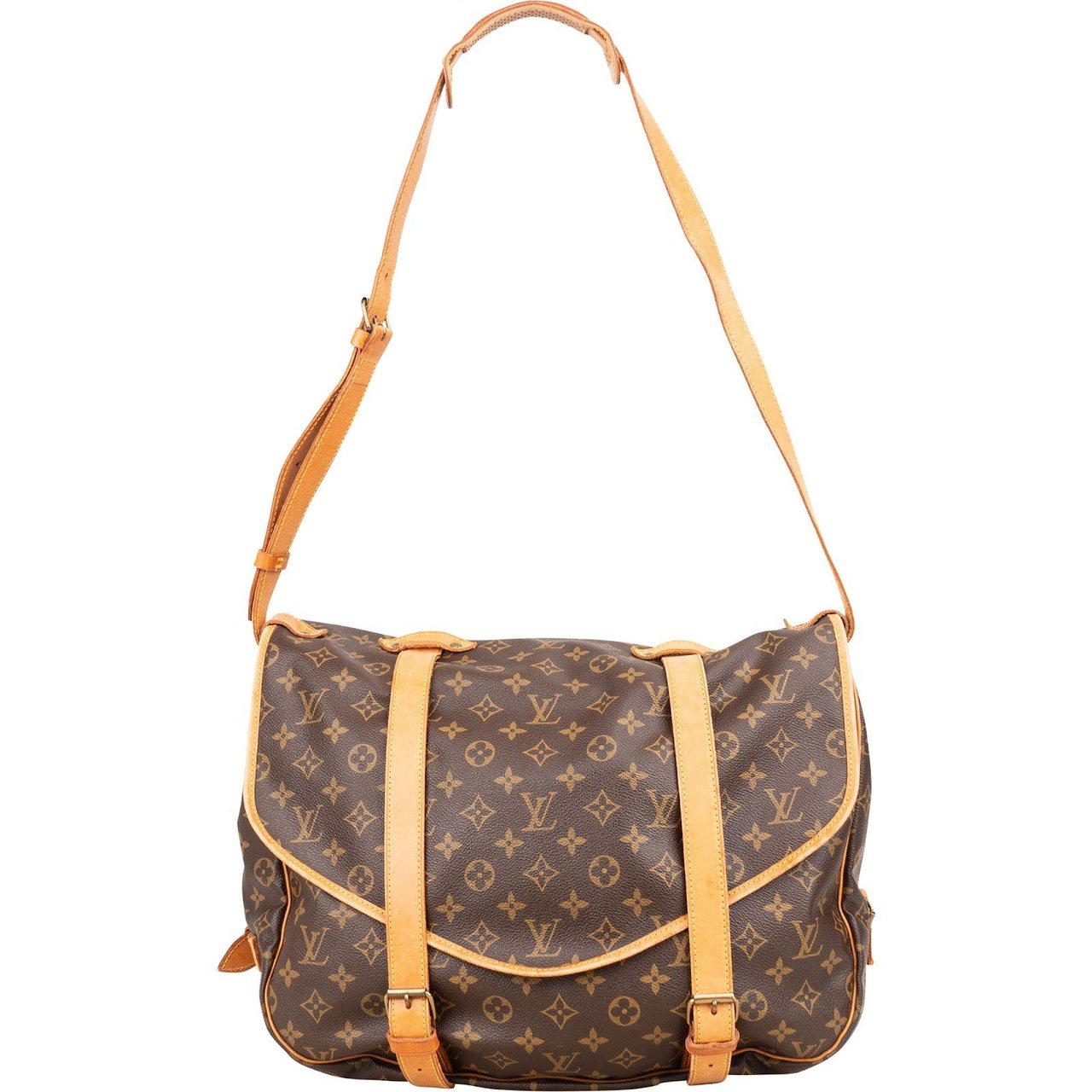 Louis Vuitton Louis Vuitton Monogram Canvas Saumur 40 Crossbody Bag Bruin