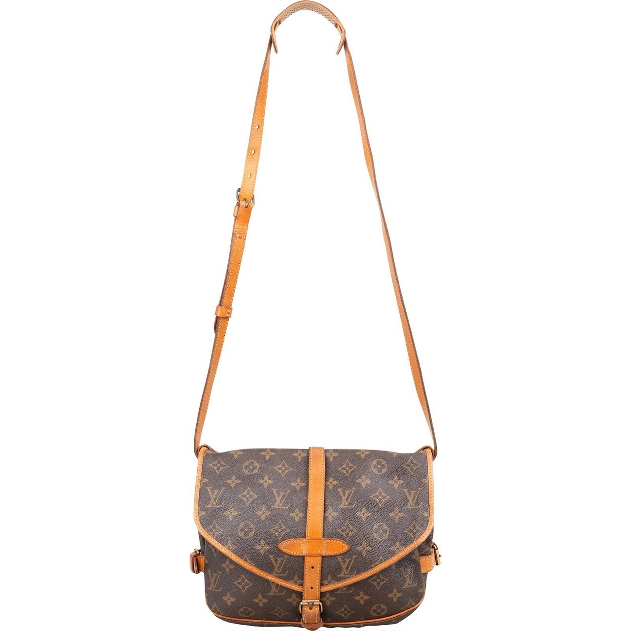 Louis Vuitton Louis Vuitton Monogram Canvas Saumur 30 Crossbody Bag Bruin