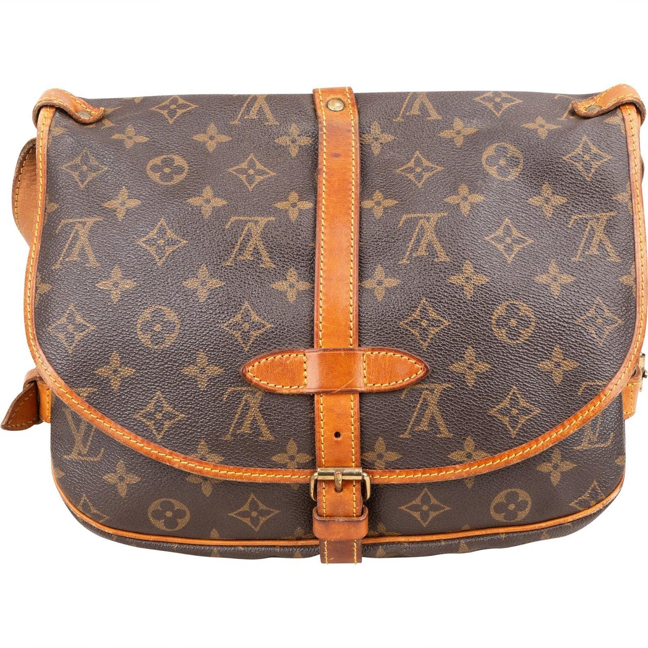Louis Vuitton Louis Vuitton Monogram Canvas Saumur 30 Crossbody Bag Bruin