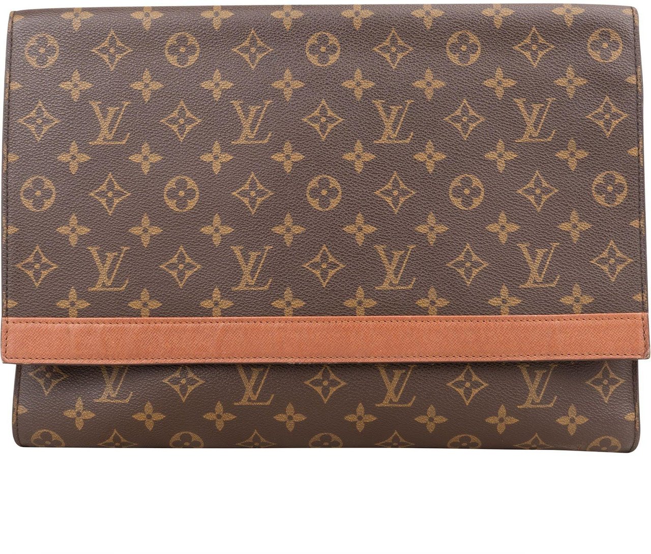 Louis Vuitton Louis Vuitton Monogram Canvas Porte Documents Laptop Clutch Bruin