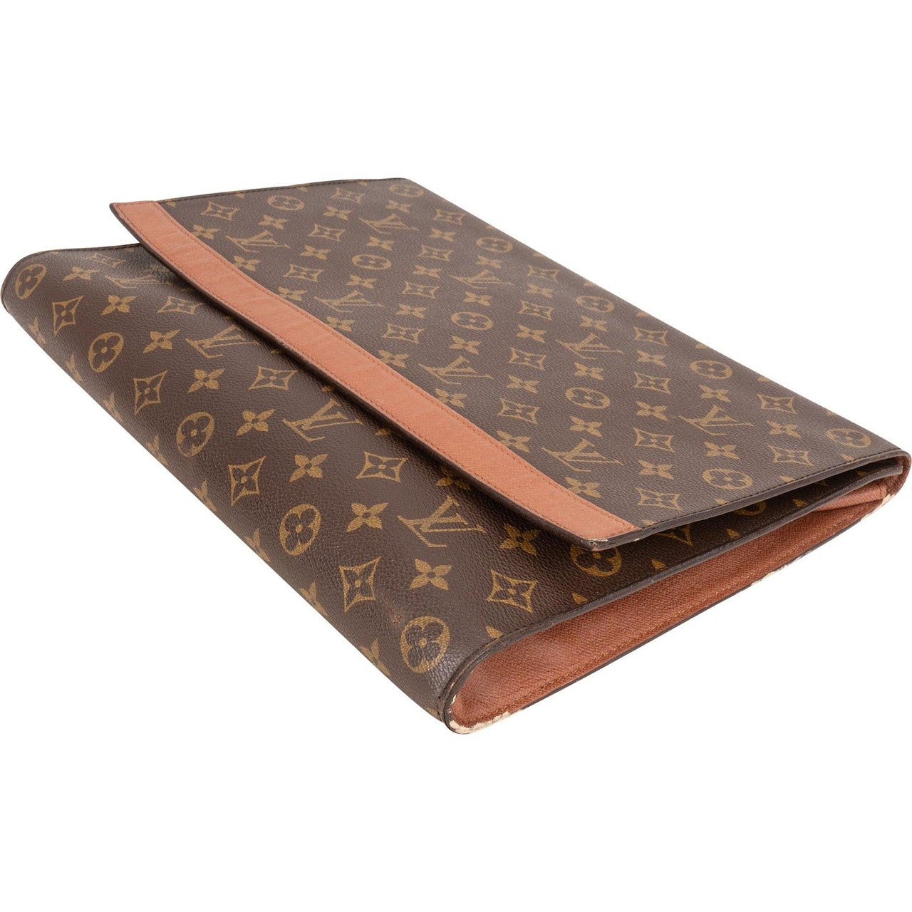 Louis Vuitton Louis Vuitton Monogram Canvas Porte Documents Laptop Clutch Bruin